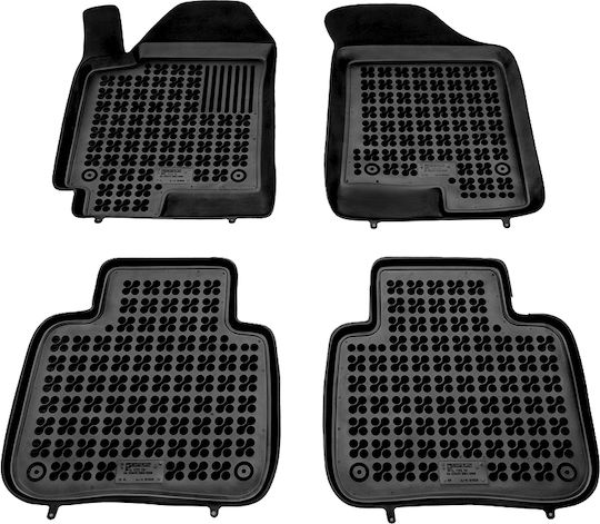Rezaw Plast Set of Front and Rear Mats 4pcs Tray Type for Kia Cerato 2004-2008 Black