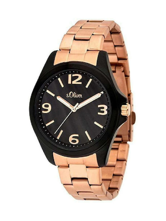 S.Oliver Watch with Pink Gold Metal Bracelet SO-3683-MQ