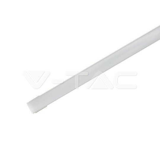 V-TAC Extern Aluminiumprofil für LED-Streifen mit Opal Abdeckung 200x1.7x1.5cm
