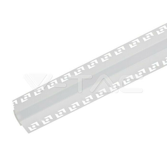 V-TAC Gemauert Aluminiumprofil für LED-Streifen Ecke mit Opal Abdeckung für Gipskarton 200x5x2.2cm