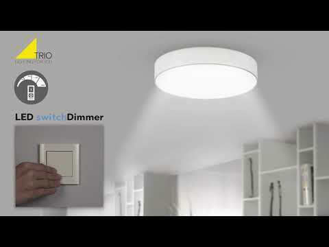 Wofi Tess Ceiling Mount Light 40cm White with Integrated LED