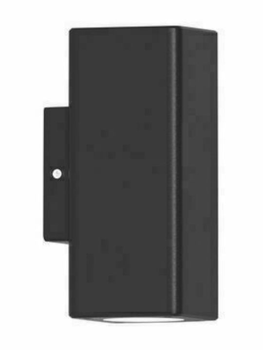 Adeleq Wall-Mounted Outdoor Spot Light IP54 GU10 Black