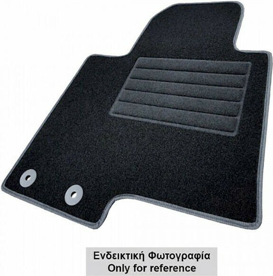 Cik Set of Front and Rear Mats 4pcs for Fiat Fullback Mitsubishi L200 2016+ Black