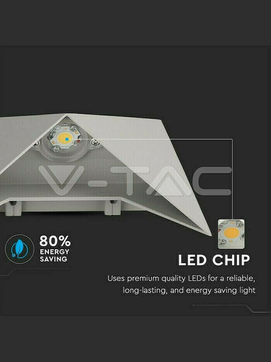 V-TAC Vt-825 Wall-Mounted Outdoor Ceiling Light LED IP65 5W with Warm White Light