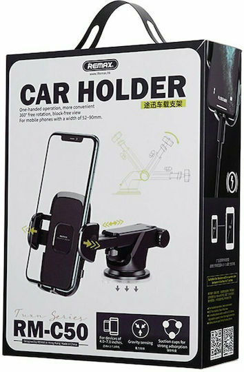 Remax RM-C50 Car Mobile Mount with Adjustable Hooks Black