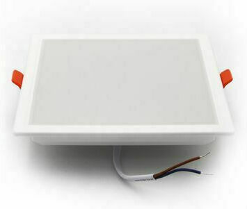 Adeleq Platz Vertieft LED Panel 20W mit Natürliches Weiß Licht 4000K