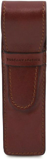 Tuscany Leather Etui Din Piele Pentru 1 Stilou În Culoare Tabac Maro