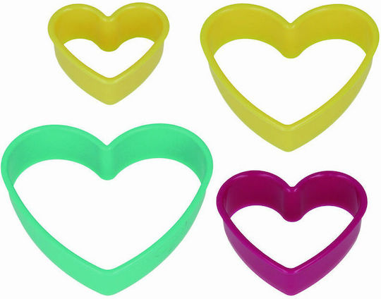 Metaltex Plastic Heart-Shaped Cookie Cutter 4pcs