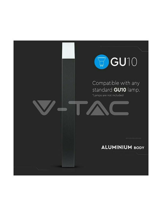 V-TAC Φωτιστικό Κολωνάκι Εξωτερικού Χώρου 35W IP54 για Ντουί GU10 Μαύρο