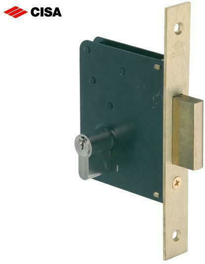 Cisa Recessed Lock Safe deposit box with Cylinder and Center 45mm Gold