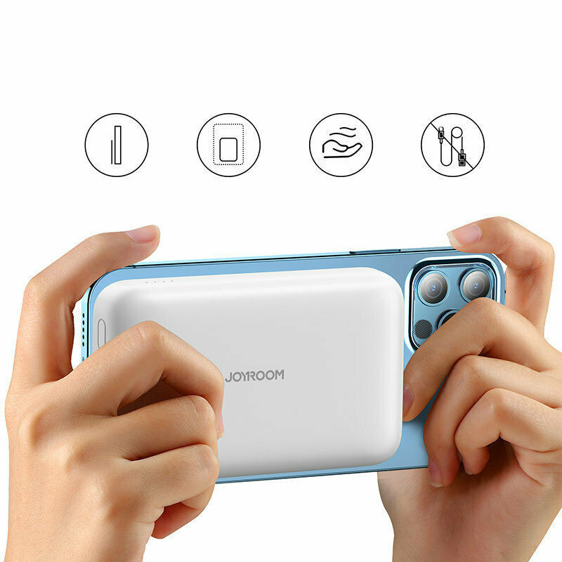 Joyroom JR-W020 MagSafe Power Bank 10000mAh 20W με Θύρα USB-A και Θύρα USB-C Power Delivery Λευκό (JR-W020-WHT)