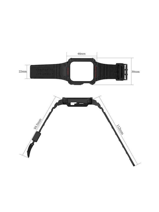 Hurtel Armored Калъф & Каишка Силикон Сив (Apple Watch 44/45/46mm/Ultra 49mm)