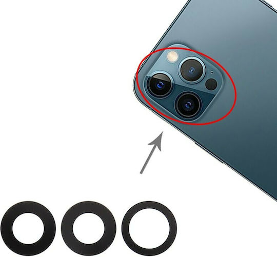 Camera Lens Glass Black for iPhone 12 Pro Max