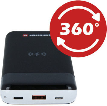 Swissten All in one Power Bank 10000mAh 10W with USB-A Port Quick Charge 3.0 Black