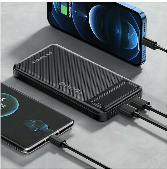 Awei P5K Power Bank 10000mAh με 2 Θύρες USB-A Μαύρο