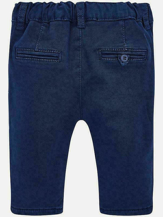 Mayoral Kids Chino Fabric Trousers Navy Blue