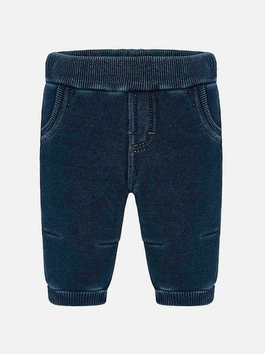 Mayoral Kids Fabric Trousers Navy Blue