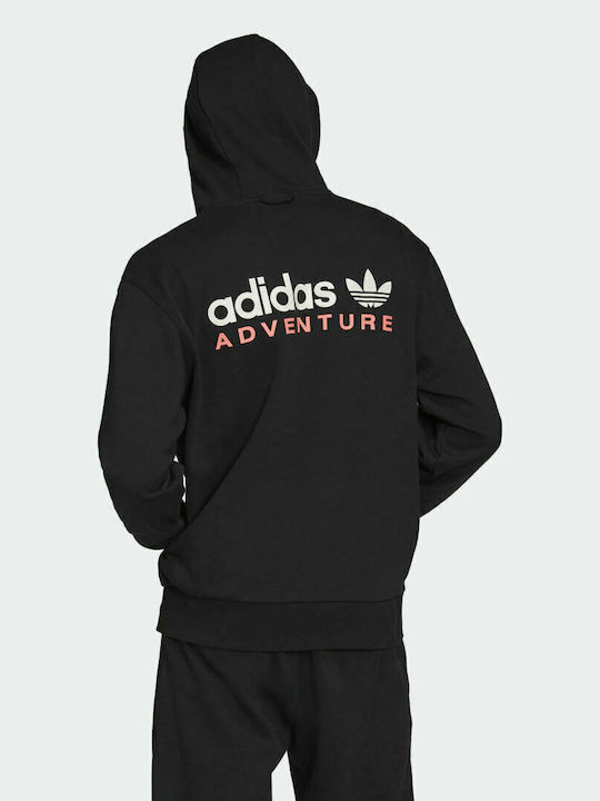 Adidas Adventure Hanorac pentru bărbați cu glugă și buzunare Negru