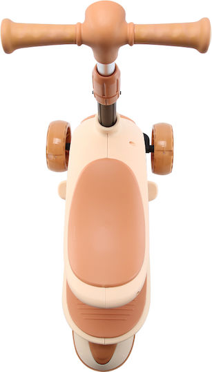 Lorelli Kids Scooter Foldable Trio 3-Wheel with Seat for 3+ Years Beige