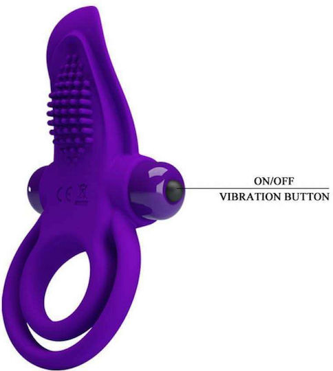 Pretty Love Vibrant Penis Ring Вибриращ Пръстен Петел Лилав BI-210203-1