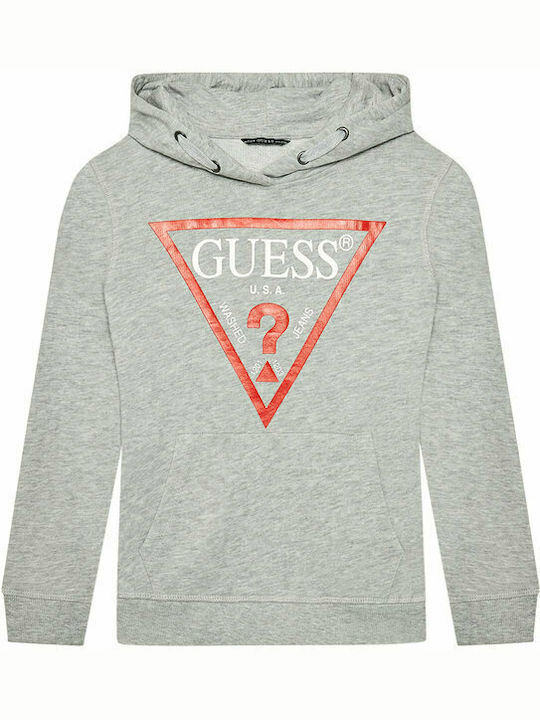 Fleece Kinder-Sweatshirt mit Kapuze Gray