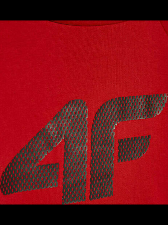Kids Sweatshirt with Hood and Pockets Red
