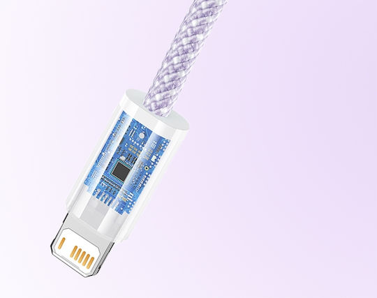 Baseus Dynamic Braided USB-A la Cablu Lightning Violet 1m (CALD000405)