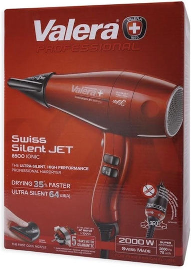Valera Swiss Silent Jet Ionic Επαγγελματικό Πιστολάκι Μαλλιών 2000W