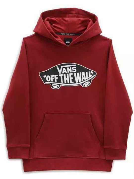 Fleece Kids Sweatshirt with Hood and Pockets Burgundy
