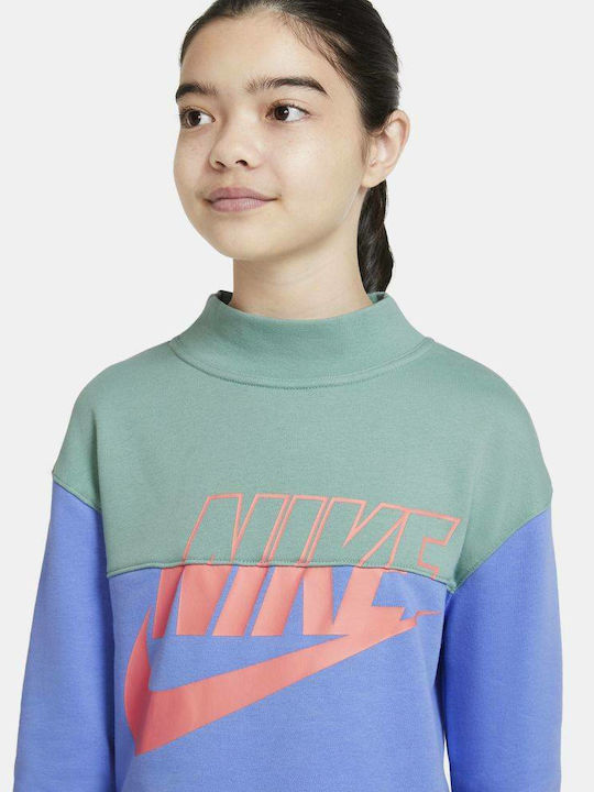 Παιδικό Φούτερ Cropped Μπλε Sportswear