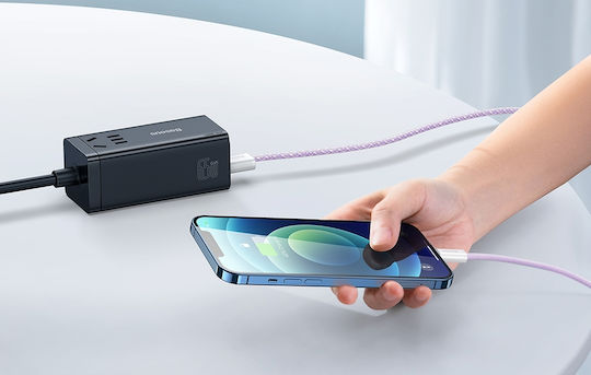Baseus Dynamic Плетена USB-A към Lightning кабел Лилав 2м (CALD000505)