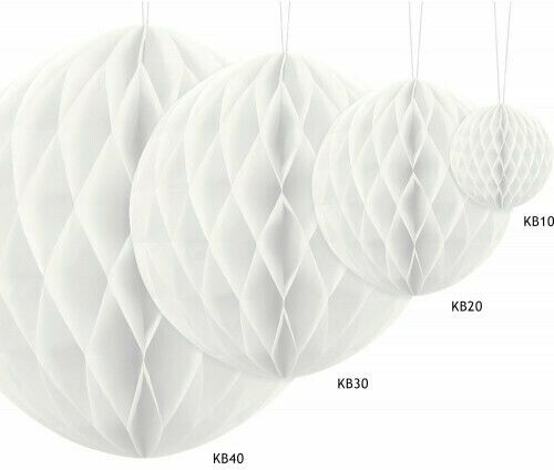 Honeycomb Ball Карнавален Аксесоар Бял 1бр