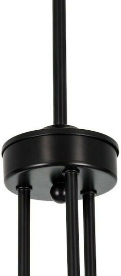 GloboStar Aspect Pendant Light Black Grid with Socket E27 44x15x60cm