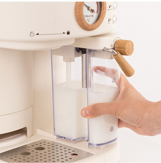IKOHS Thera Matt Pro Create Mașină de Espresso 1250W Presiune 20bar pentru Cappuccino Bej