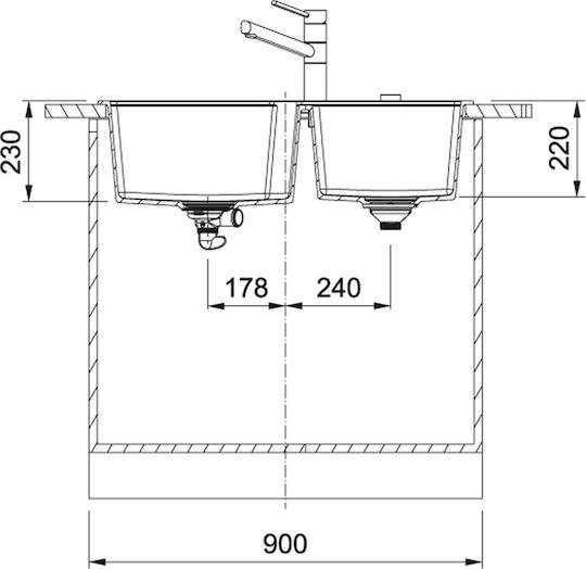 Franke Urban UBG 620-86 3147101098 Drop-In Sink Left Synthetic Granite W86xD50cm Polar White