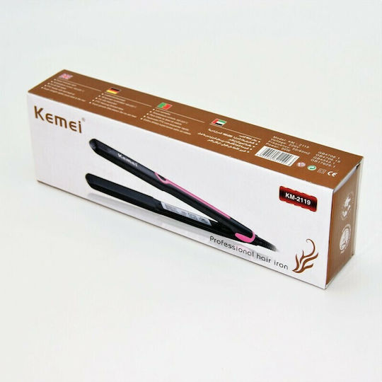 Kemei KM-2218 Πρέσα Μαλλιών με Κεραμικές Πλάκες 30W