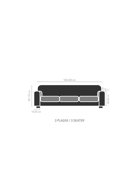 Mc Decor Brick Elastic Cover for Three Seater Sofa Physical 240x70cm 1pcs MCL.EL.BRICK.TR-FYSTIKI