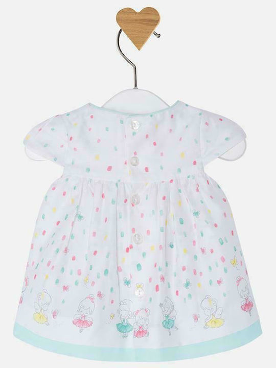 Children's Dress Short Sleeve Satin White