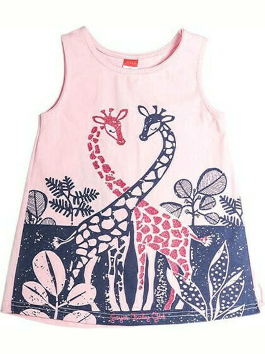 Giraffes In Love Rochie pentru Copii Fără mâneci Roz