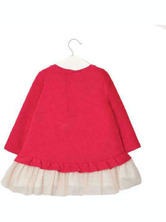 Flamingo Mädchenkleid Mädchenkleider Fuchsie Langärmelig Tüll Set aus 2 mit Zubehör