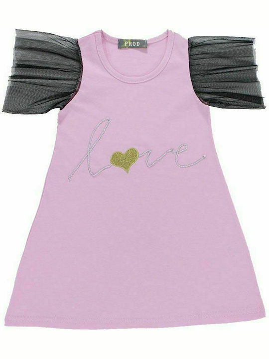 Prod Love Kids Dress Short Sleeve Pink