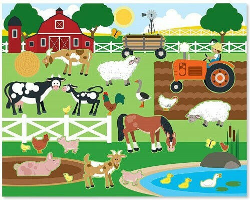 Melissa & Doug Αυτοκόλλητα Reusable Sticker Pad Animals για Παιδιά 3+ Ετών