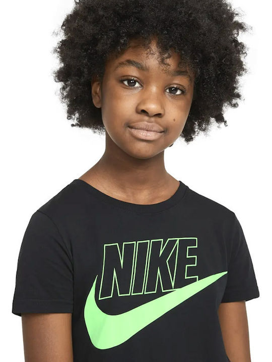 Sportswear Futura Children's Dress Short Sleeve Black