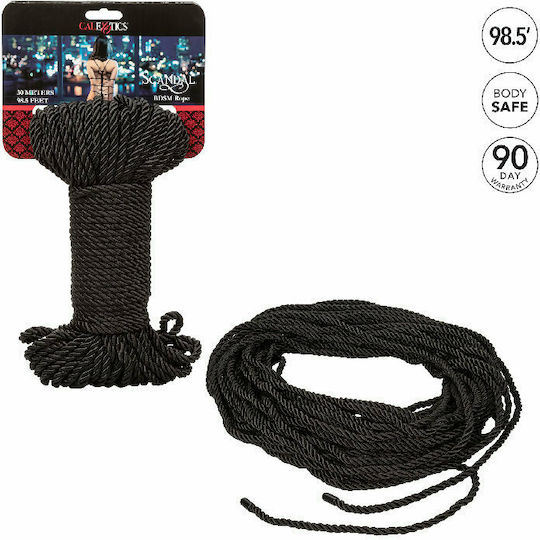 Calexotics Scandal BDSM Rope Σχοινί Δεσίματος 3m Black