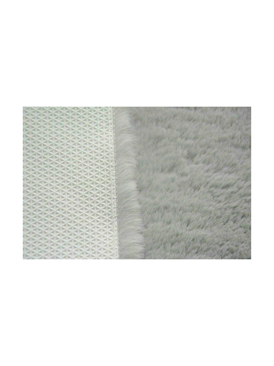 Newplan Puffy Anti-slip Rug Rectangular Furry T-FC6 Light Grey