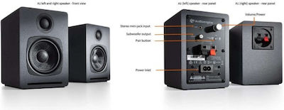 Audioengine A1 Aktive Lautsprecher 2 Anzahl von Fahrern mit Bluetooth 60W (Paar) Schwarz