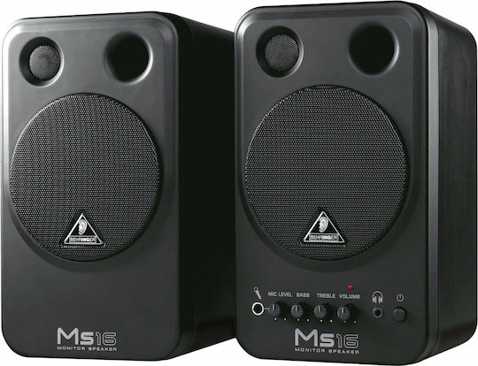 Behringer MS-16 Studio Monitor Lautsprecher 4" 16W Paar Schwarze