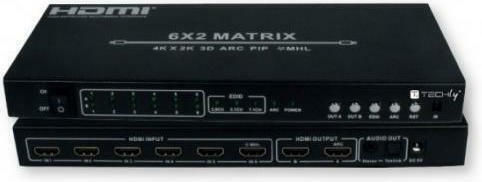 Techly IDATA HDMI-H62 Matrix HDMI Switch IDATA HDMI-H62