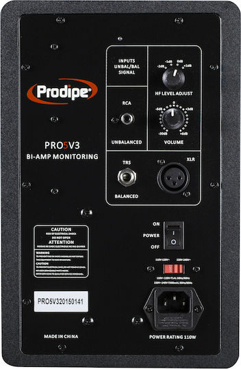 Prodipe Pro 5 V3 Ηχείo Studio Monitor 5.25" 75W (Τεμάχιο) Μαύρο
