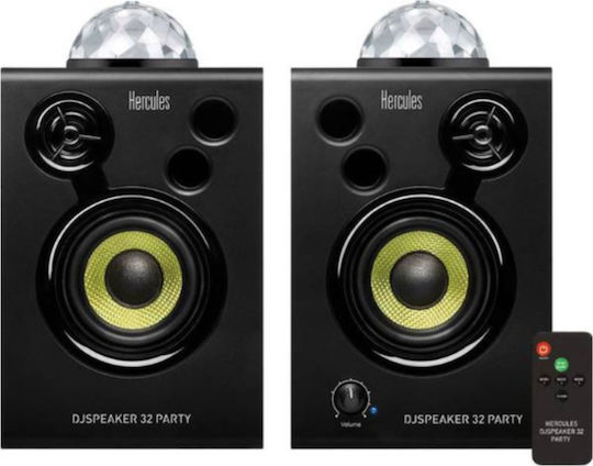 Hercules Monitor 32 Party Ηχεία Studio Monitor 3" 30W (Ζεύγος) Μαύρα